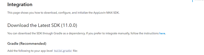 MAX SDK 11.0
