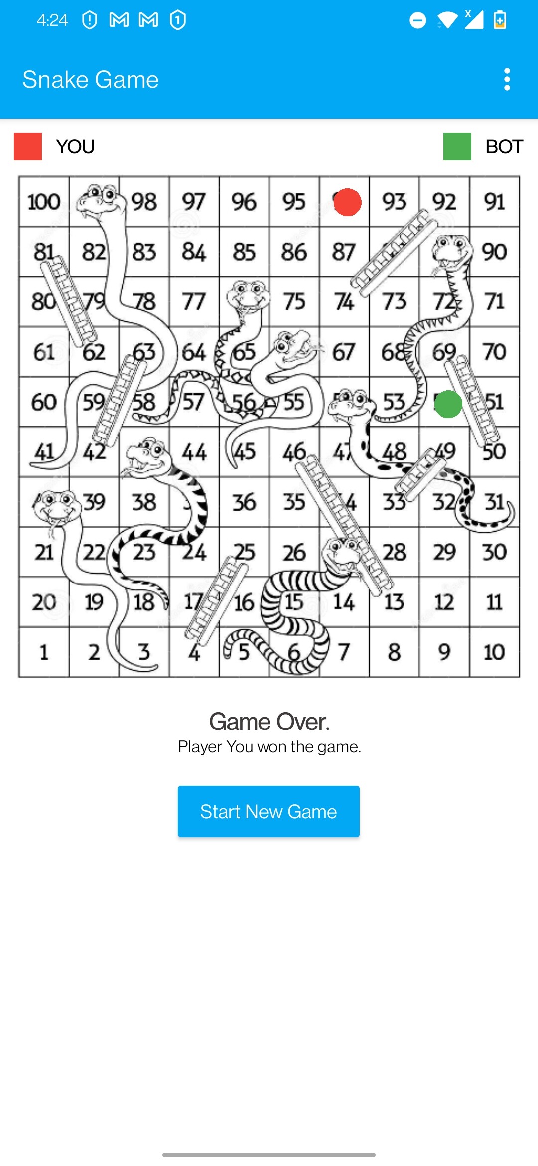 Snakes & Ladders Game Made On Niotron